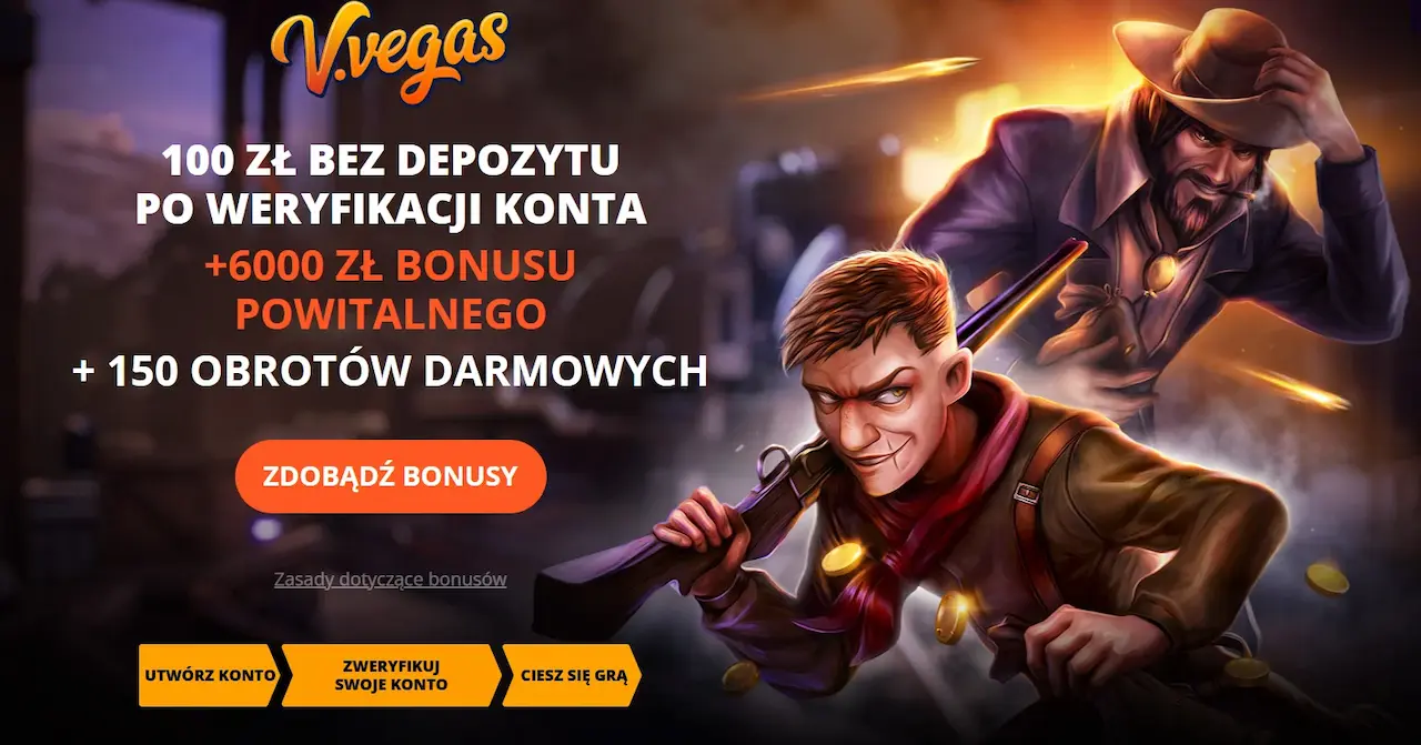 V.Vegas bonus 100 zł bez depozytu za weryfikację konta